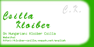 csilla kloiber business card